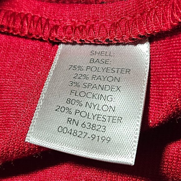 Christopher & Banks Red Black Velvet Floral Jacket Womens Size Small Full Zip - Picture 5 of 5